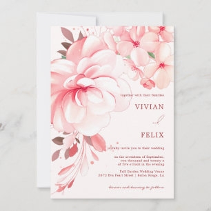 Elegante Flawless Grote Sakura Bloemenbruiloft Kaart