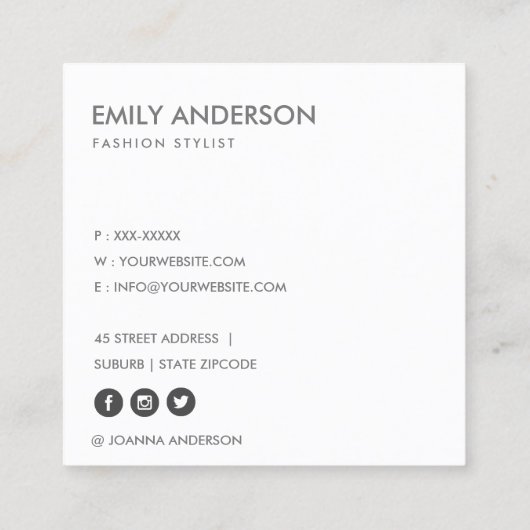 ELEGANTE FLES GROEN BLUSH ROZE ROSE GOUDEN BLOEM VIERKANTE VISITEKAARTJE (Achterkant)