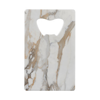 Elegante Flesopener met Marmerpatroon Creditkaart Flessenopener