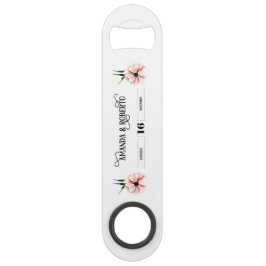 Elegante flesopener voor bloemenbruiloft speed flessenopener