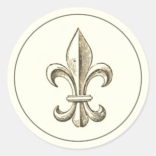 Elegante Fleur de Lis Border Sticker
