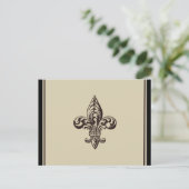 Elegante Fleur DE lis Briefkaart (Staand voorkant)