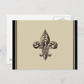 Elegante Fleur DE lis Briefkaart (Voorkant / Achterkant)