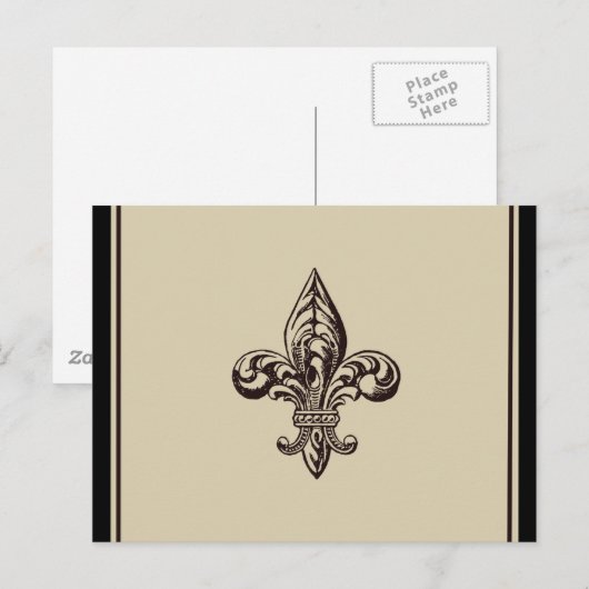 Elegante Fleur DE lis Briefkaart (Voorkant / Achterkant)