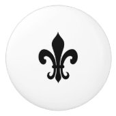 Elegante fleur de lis icoon deur en lade knoppen (Voorkant)
