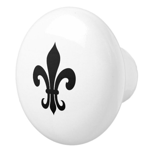 Elegante fleur de lis icoon deur en lade knoppen (Rechts)
