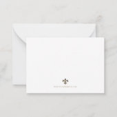 Elegante Fleur-de-lis Logo White Note Cards Notitiekaartje (Achterkant)