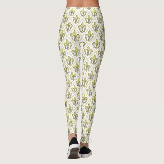 Elegante Fleur de Lis Ontwerp Leggings (Achterkant)