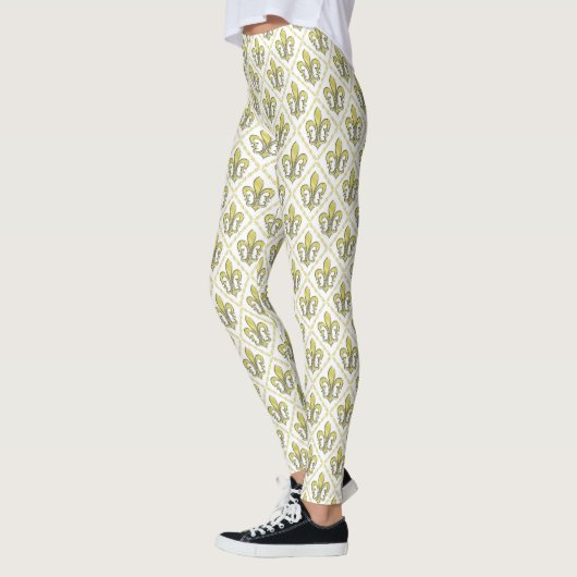 Elegante Fleur de Lis Ontwerp Leggings (Links)