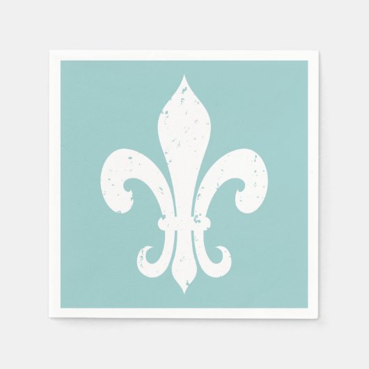 Elegante fleur de lis papieren servetten voor brui (Voorkant)