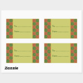 Elegante Fleur de Lis Rood Groen Cadeau Stickers (Vel)
