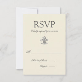 Elegante Fleur de Lis Trouw-RSVP RSVP Kaartje