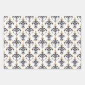 Elegante Fleur-de-Lis verpakkingspapierset Inpakpapier Vel (Voorkant 3)