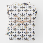 Elegante Fleur-de-Lis verpakkingspapierset Inpakpapier Vel (In situ)