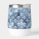 Elegante Fleur-de-Lis - Vintage Blauw Frans (Links)