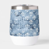Elegante Fleur-de-Lis - Vintage Blauw Frans (Voorkant)