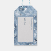 Elegante Fleur-de-Lis - Vintage Blauw Frans Cadeaulabel (Voorkant)