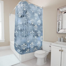 Elegante Fleur-de-Lis - Vintage Blauw Frans