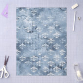 Elegante Fleur-de-Lis - Vintage Blauw Frans Tissuepapier (Craft)