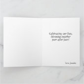 Elegante Flora Blooming Samen Jubileum Kaart (Binnen)