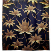 Elegante flora douchegordijn (Voorkant)