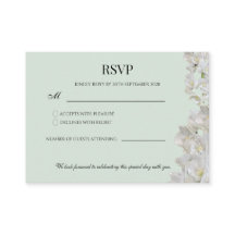 Elegante Flora Huwelijks RSVP Kaart