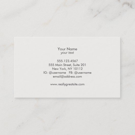 Elegante Flora, l Goud en Paarse Visitekaartje (Achterkant)