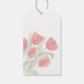 Elegante Flora Lente Rode Tulp 60ste Verjaardag Cadeaulabel (Achterkant)