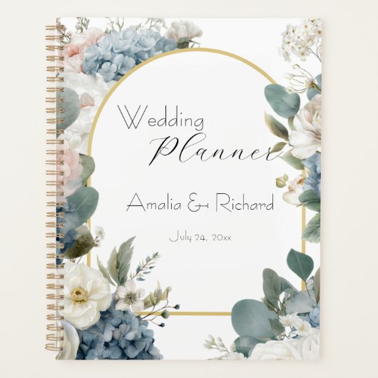 Elegante Flora Persoonlijke Trouwplanner Planner (Voorkant)