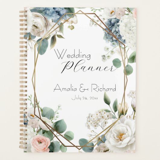 Elegante Flora Persoonlijke Trouwplanner Planner (Voorkant)