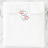 Elegante Flora Spring Red Tulip Dank u Verjaardag Ronde Sticker (Tas)