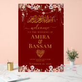 Elegante FloraI Wildflower Islamitische koppels Tr Acryl Bord (Huwelijk)