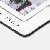 Elegante Floral 4-foto bruiloft typografie Bureaumat (Hoek)