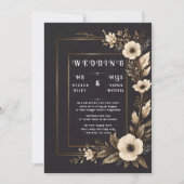 Elegante Floral Abstract Design Uitnodiging (Voorkant)