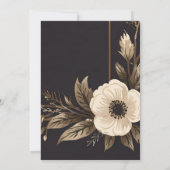 Elegante Floral Abstract Design Uitnodiging (Achterkant)
