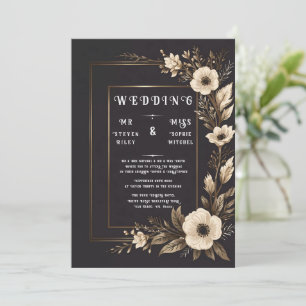 Elegante Floral Abstract Design Uitnodiging