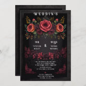 Elegante Floral Abstract Design Uitnodiging (Voorkant / Achterkant)