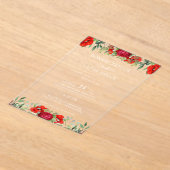 Elegante Floral Acryl bruiloft uitnodiging Suite (Laagn)