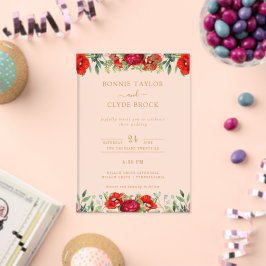 Elegante Floral Acryl bruiloft uitnodiging Suite