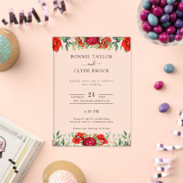Elegante Floral Acryl bruiloft uitnodiging Suite