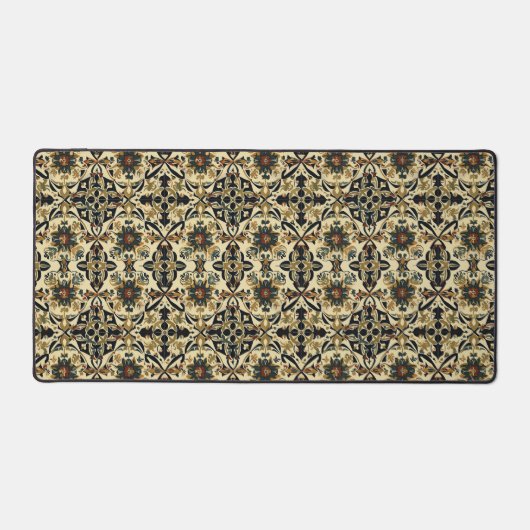 Elegante Floral Arabesque Bureaumat (Voorkant)