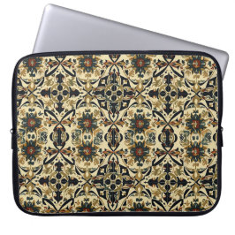 Elegante Floral Arabesque Laptop Sleeve
