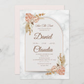 Elegante Floral Arch bruiloft uitnodiging (Voorkant / Achterkant)