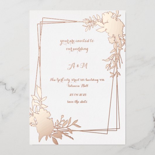 Elegante Floral Arch bruiloft uitnodiging | (Voorkant)