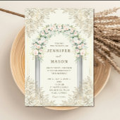Elegante Floral Arch bruiloft uitnodiging