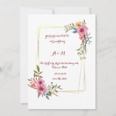 Elegante Floral Arch bruiloft uitnodiging | (Voorkant)