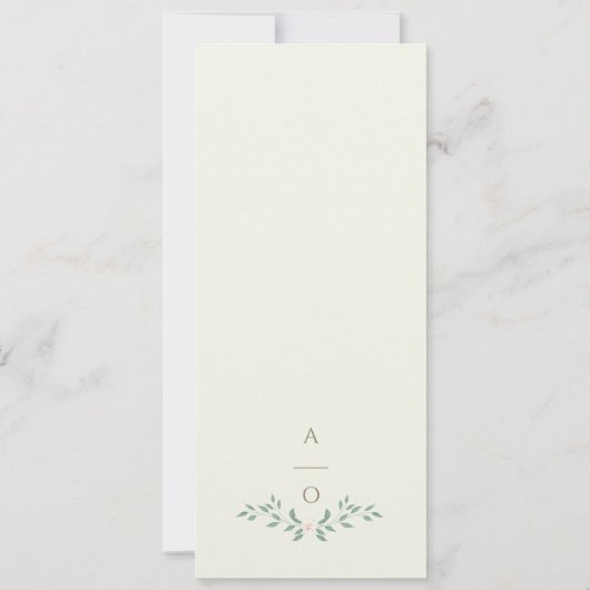 Elegante Floral Arch Wedding Menu Kaart (Achterkant)