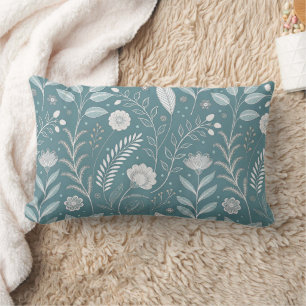 Elegante Floral Art Accent 13 "x 21" Lumbar Kussen