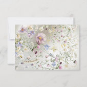 Elegante Floral Autumn RSVP-kaart (Achterkant)