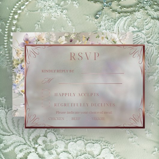 Elegante Floral Autumn RSVP-kaart